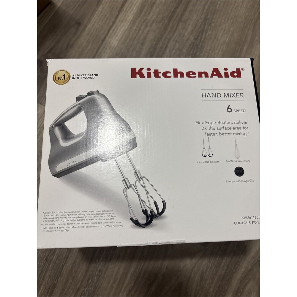 KitchenAid 6 Speed Hand Mixer with Flex Edge Beaters